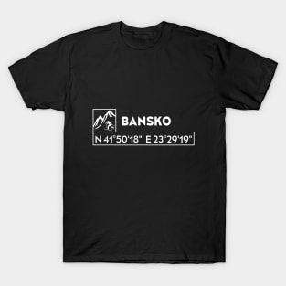 Bansko Coordenates Bulgaria T-Shirt